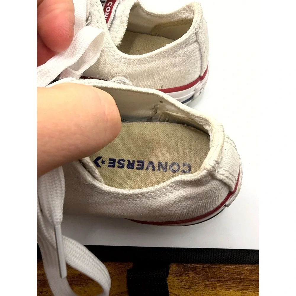 Converse Chuck Taylor All Star Low GS 3J256 Youth‎ 2 Sneaker White Canvas Shoes